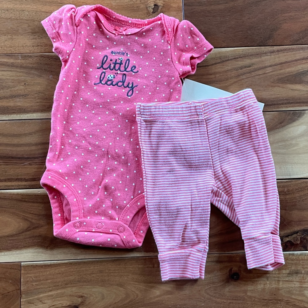 Auntie’s Little Lady 2pc Set Newborn